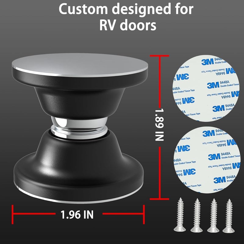 Chatbrid Magnetic RV Door Holder for Trailer, Camper, Motorhome,Cargo Trailer - Black Finish, Easy to Use (1-Pack) - Image 4